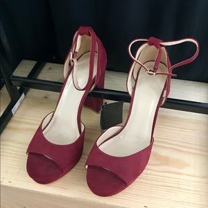 Wine red heels